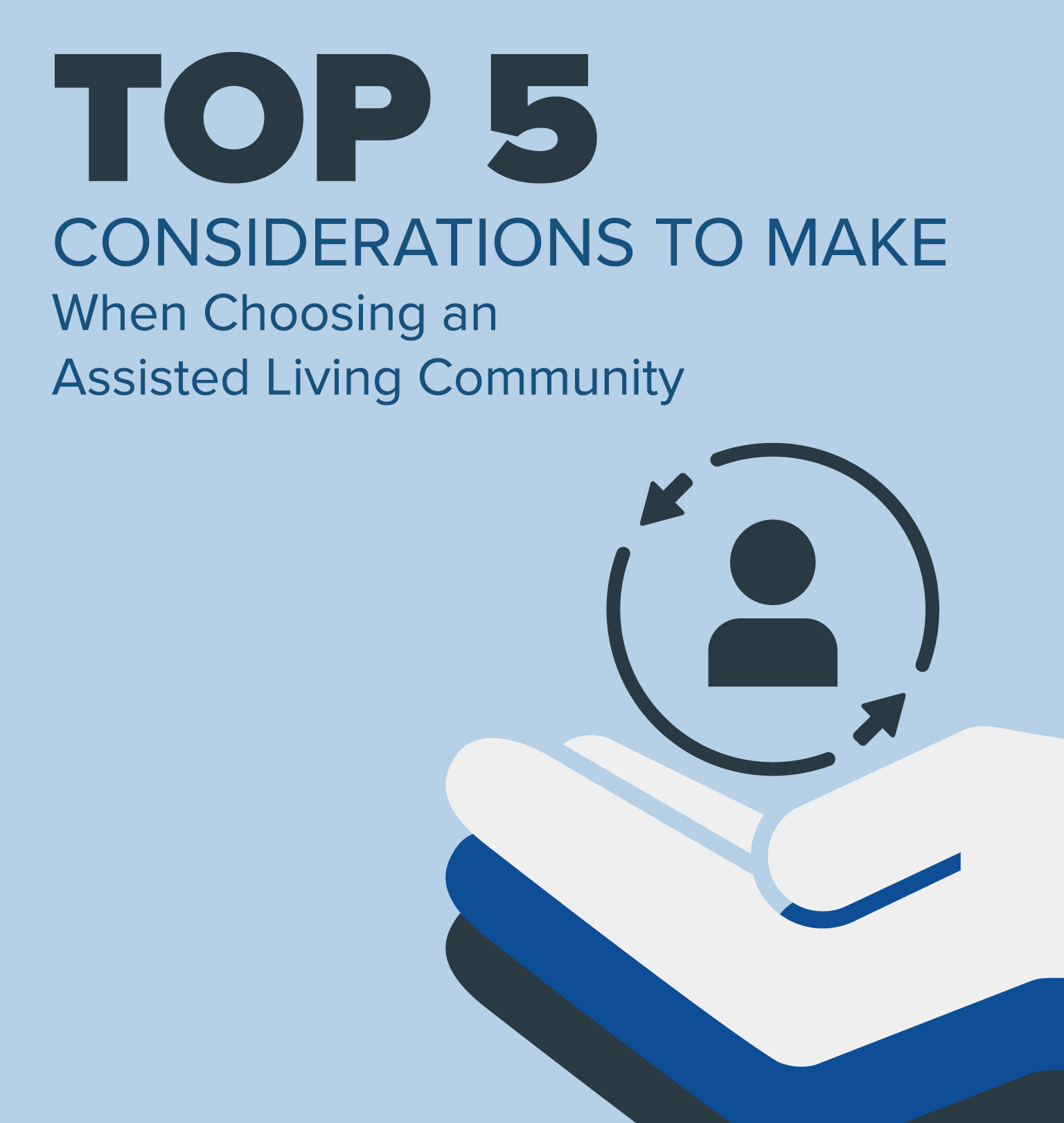 Top 5 Considerations To Make When Choosing an Assisted Living Community with Hand Logo