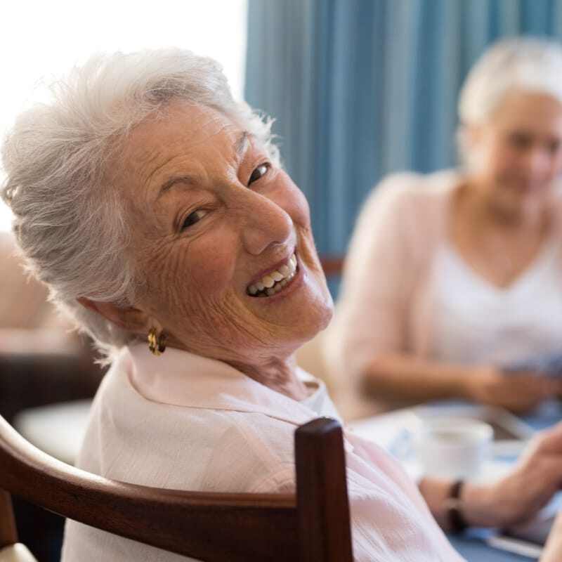 senior woman laughing