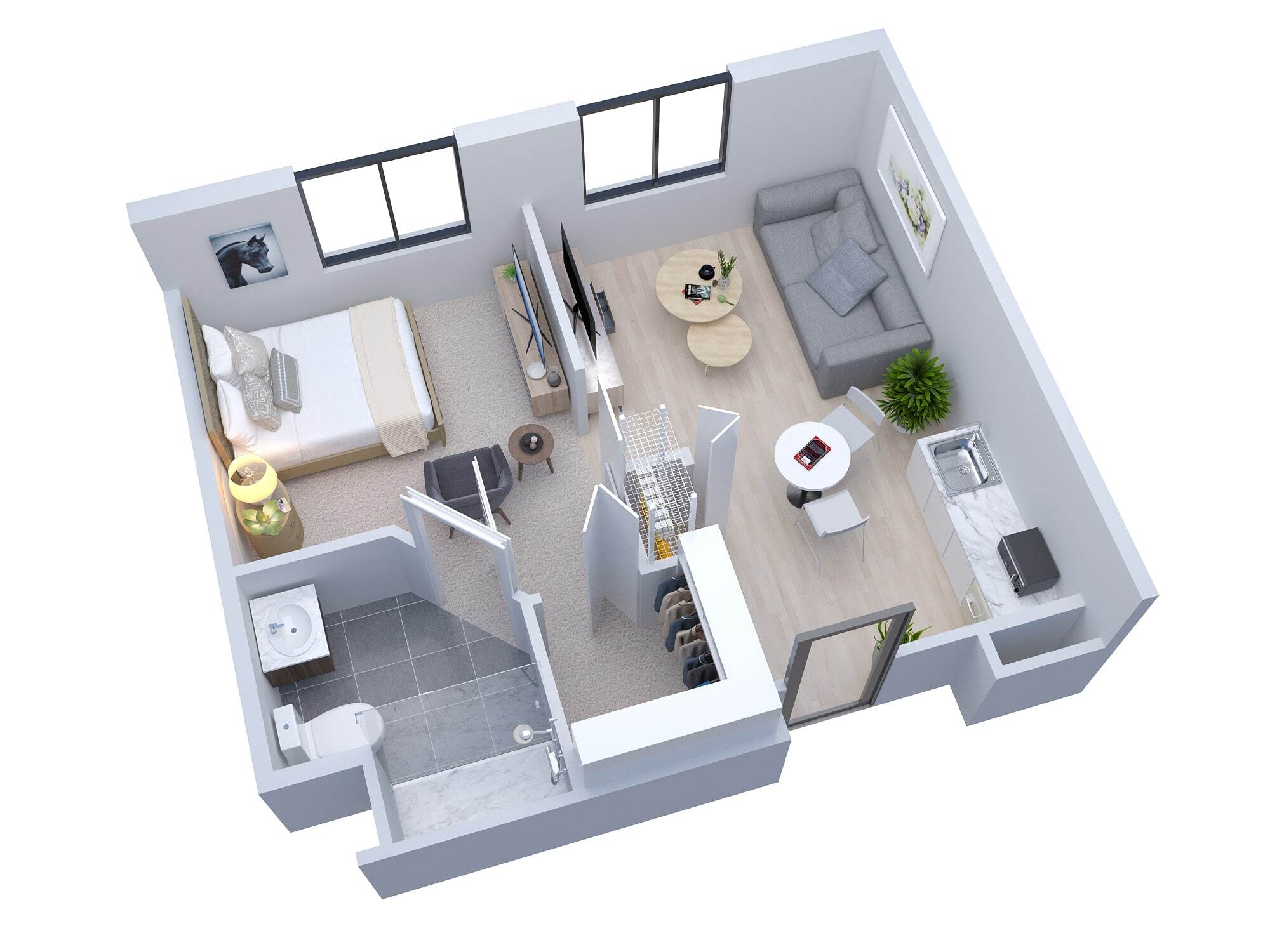 One Bedroom | One Bathroom floor plan