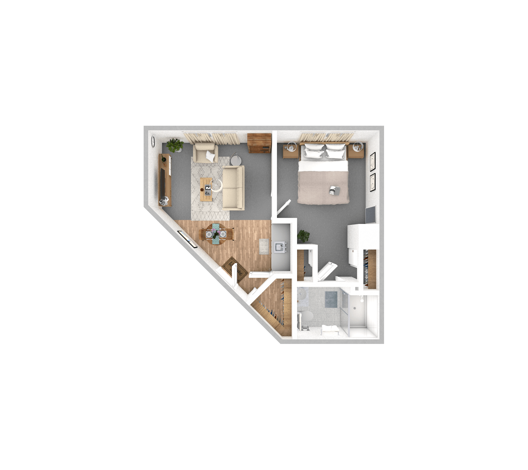 Long floor plan
